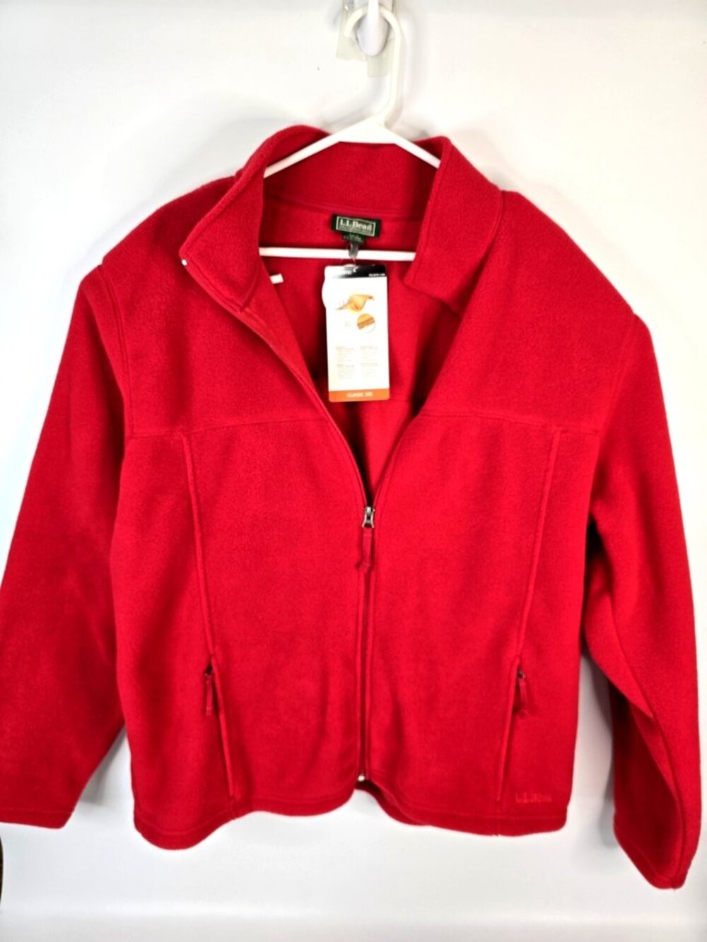 NWT LL Bean Trail Model Polartec Fleece Full Zip Red Outdoor Jacket Men's  XL